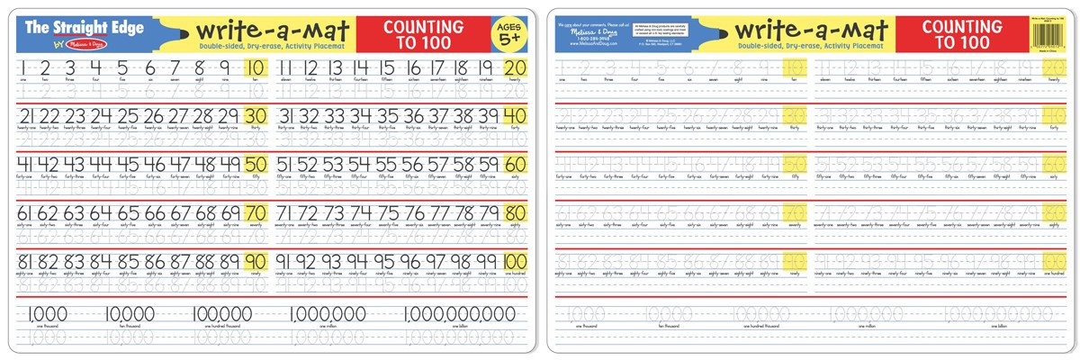 5037 Counting to 100 Write-A-Mat-5+years