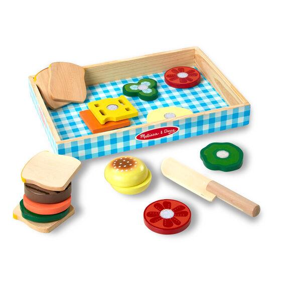513 Sandwich Making Set - Wooden Play Food 3+