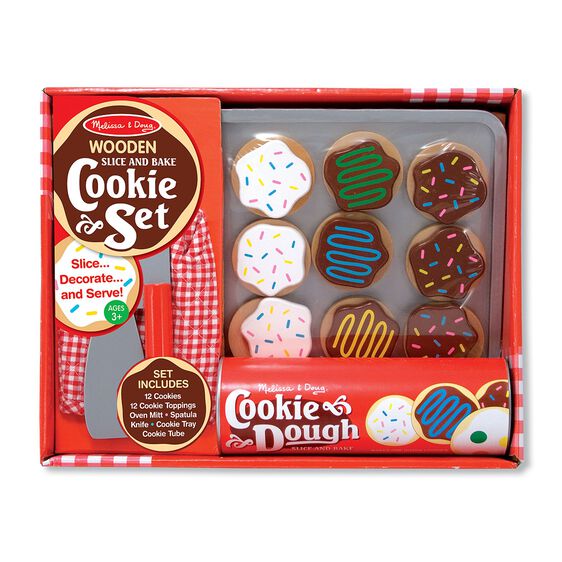 4074 Slice and Bake Cookie Set - Wooden Play Food 3+