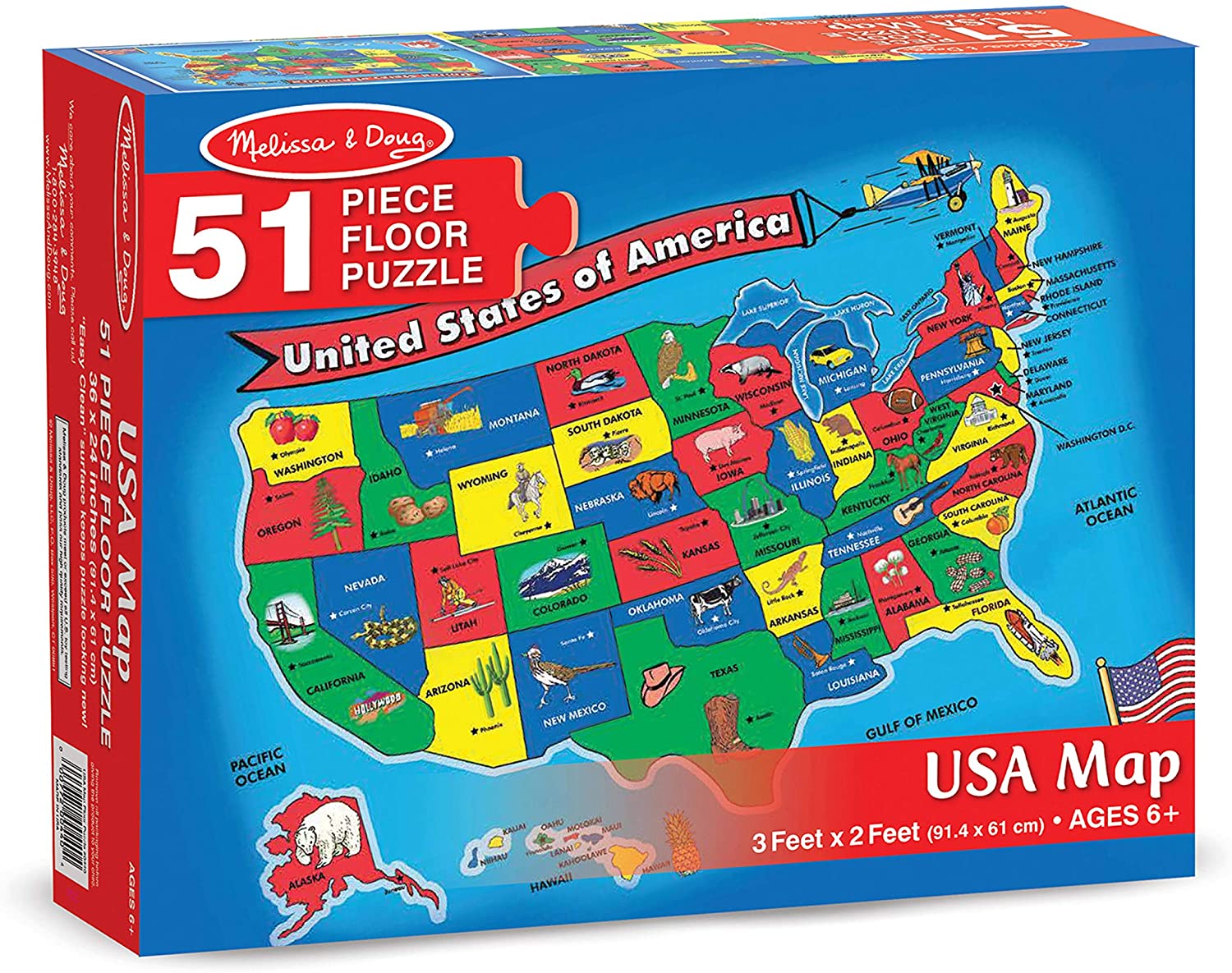 U.S.A. Map Floor (51 pc)