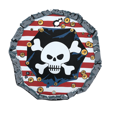 227LT - Pirate Shield, Pirate Red Stripe- Shield - Pirate - EVA FOAM UNISEX