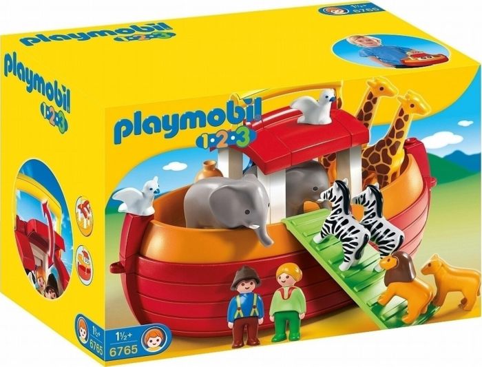281 6765 - J! Playmobil 1.2.3 Floating Take Along Noah´s Ark 18M+