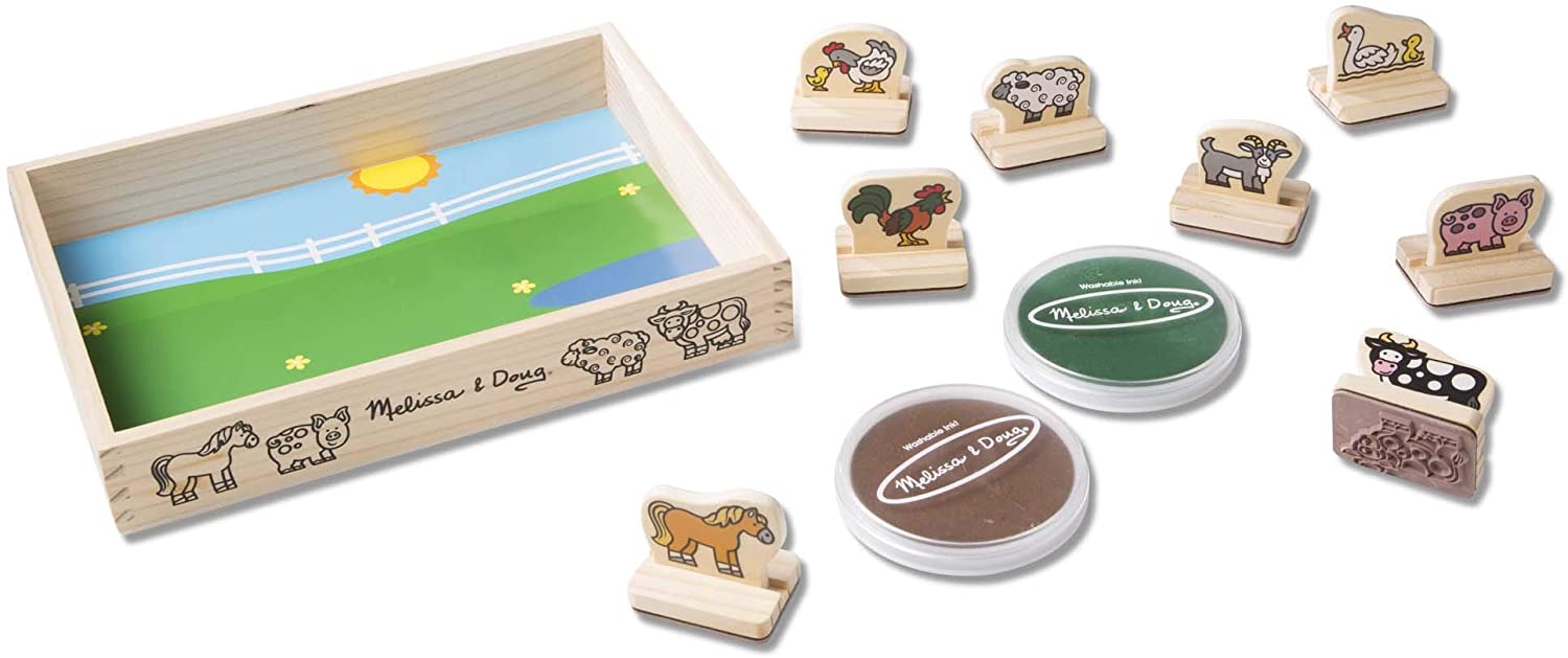 My Firsl Wooden Stamp Set - Farm Animals