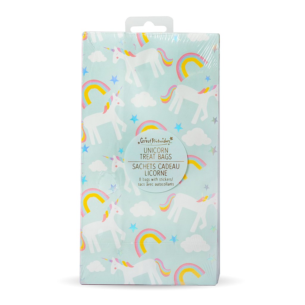 97802 Treat Bags w Stickers - Unicorn (8pcs)