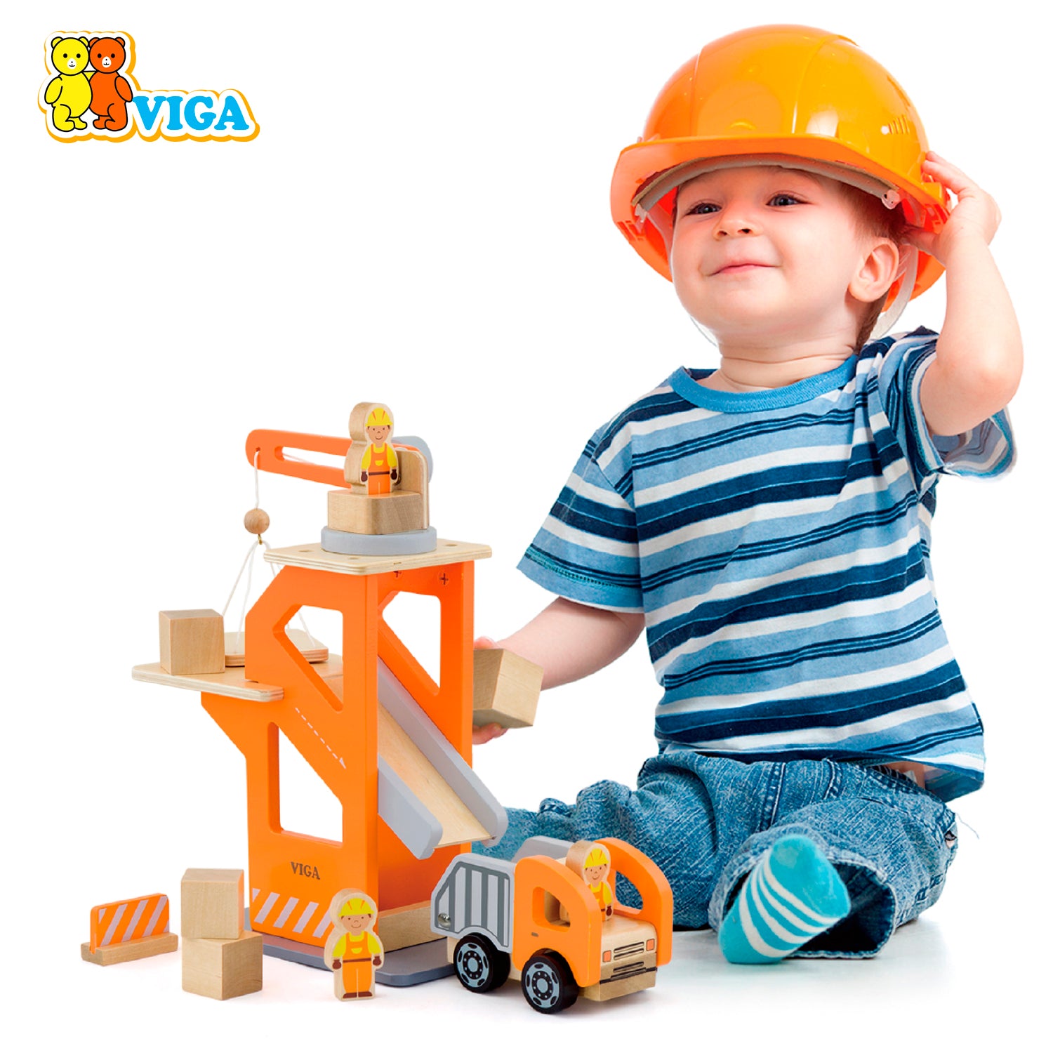 Construction Toy - Blocks - Crane Lift W/Dumper
