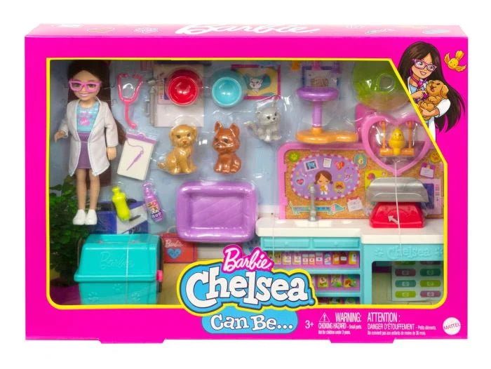 900 HGT12 - J! Barbie Chelsea Vet Centre Play Set 3+